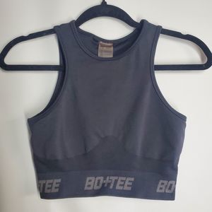 Bo+Tee Women's Gray Sports Bra